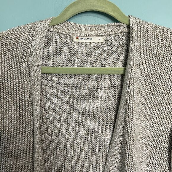 Marine Layer Linen Blend Heavy Pocket Cardigan - Picture 3 of 8